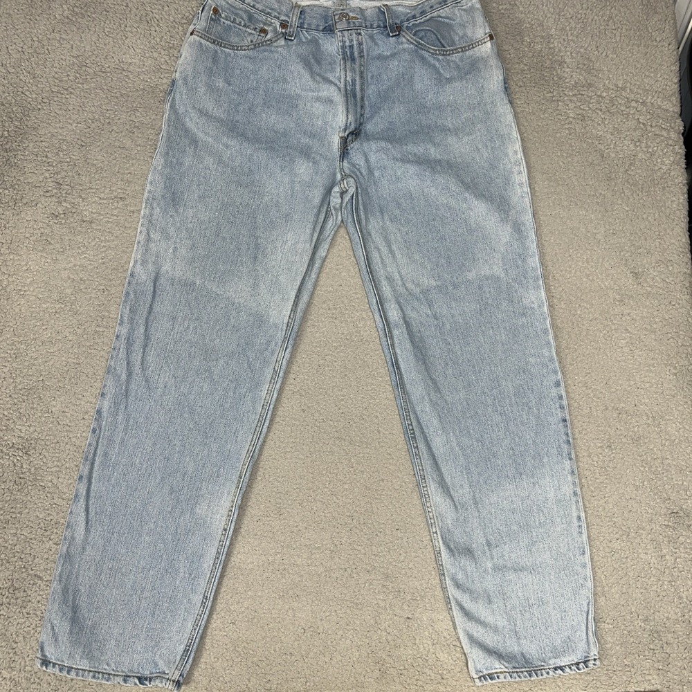VTG Levi's 550 Batwing Jeans Men Sz 38x34(34x32) Blue Denim Relaxed Fit Straight